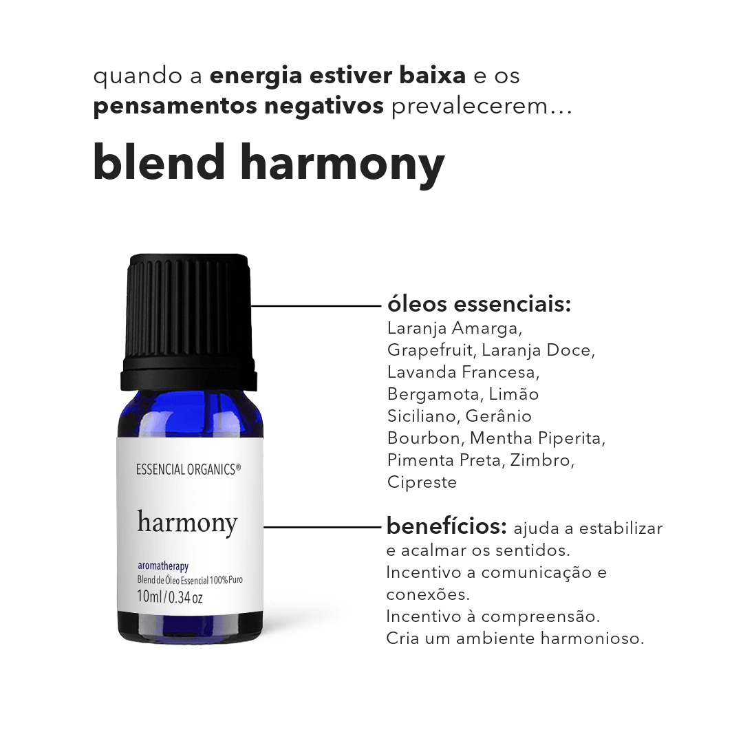 Blend Harmony de Óleos Essenciais 10ml essencial organics