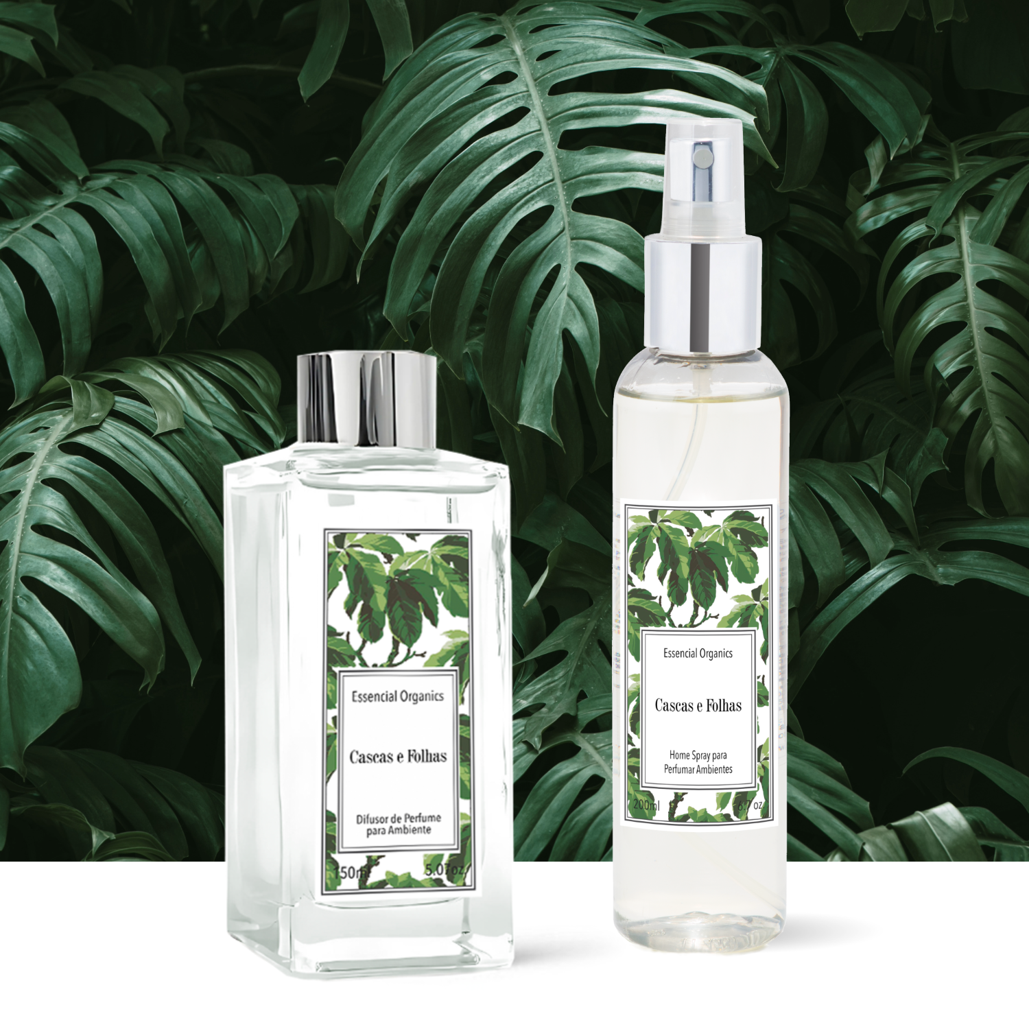 Linha Cascas e Folhas Difusor + Home Spray