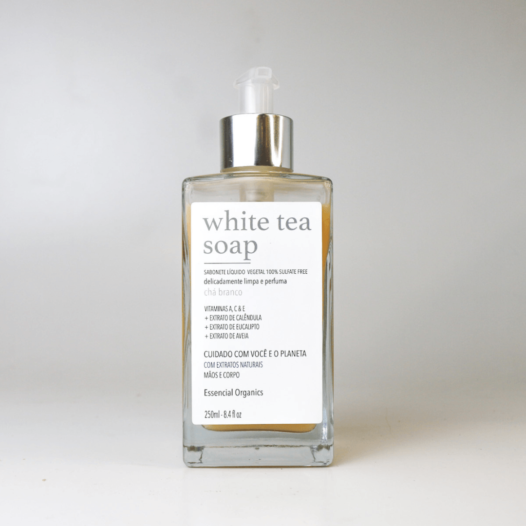 Sabonete Líquido Chá Branco Sulfate Free 250ml essencial organics