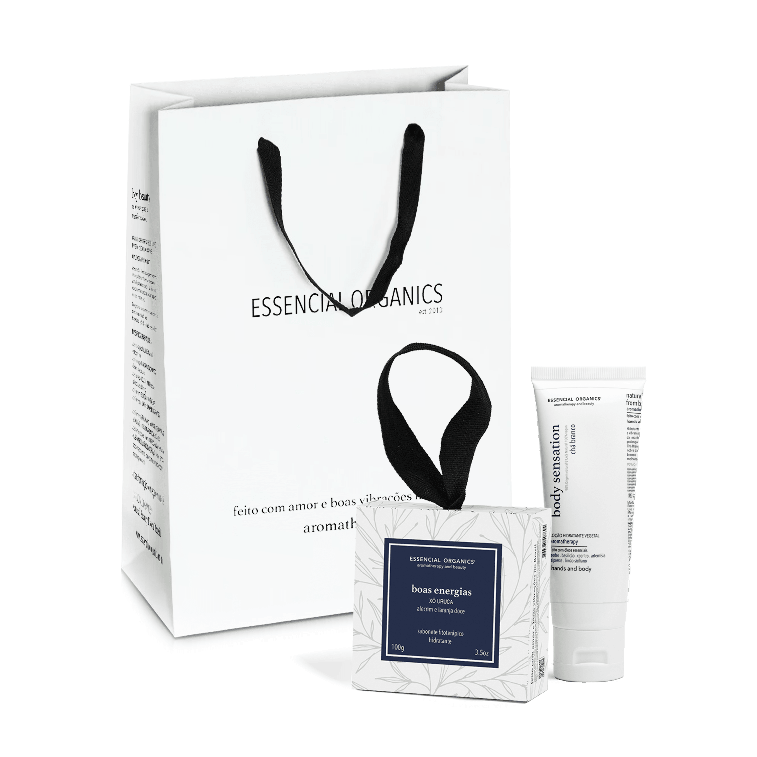 Presente Hidratante Bisnaga 25g + Sabonete Boas Energias 100g ESSENCIAL ORGANICS®️