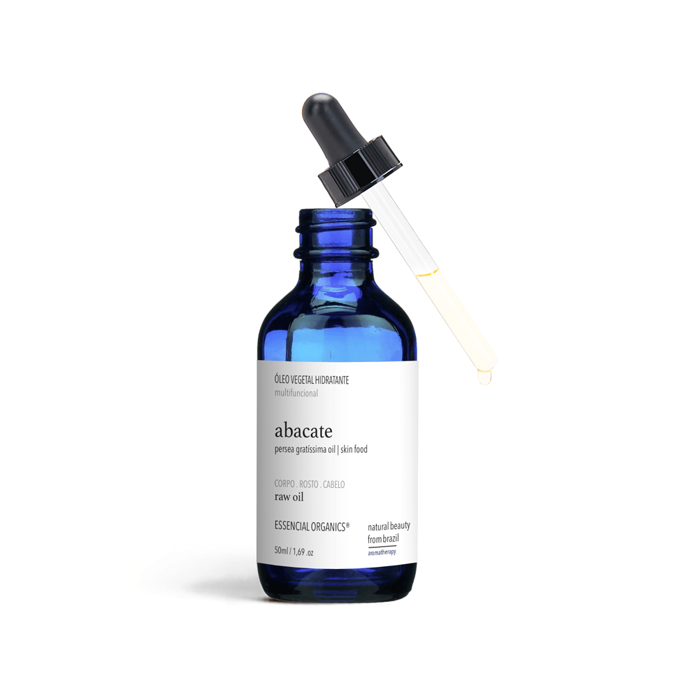 Óleo Vegetal RAW Carreador de Massagem e Banho Abacate 100% 50ml essencial organics