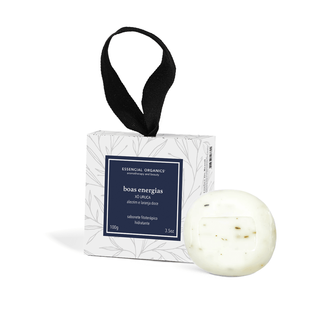 Sabonete Vegetal Xô Uruca e Boas Energias de Sal grosso 100g essencial organics