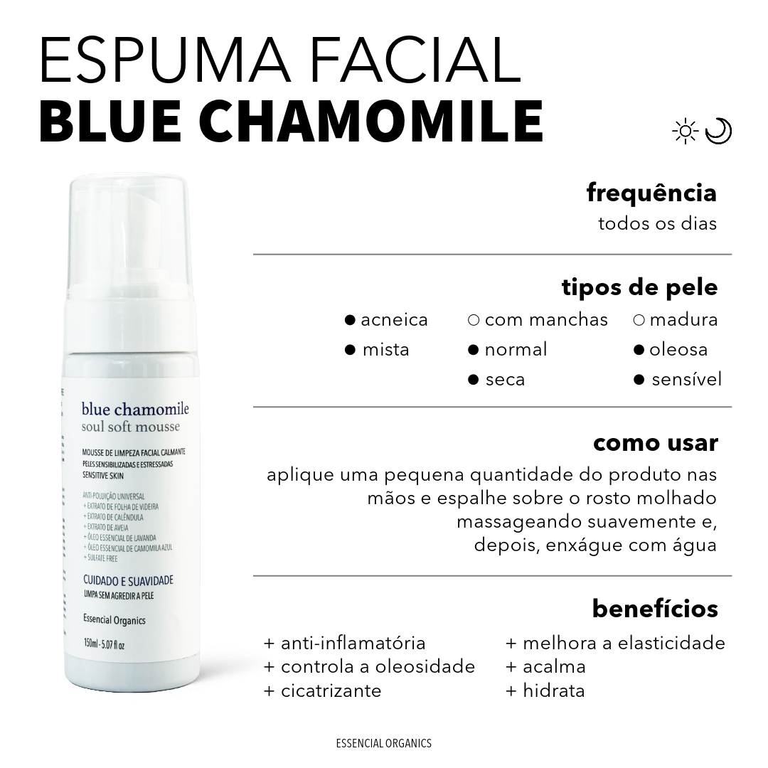 Espuma Facial Blue Chamomile Sensitive Skin 150ml