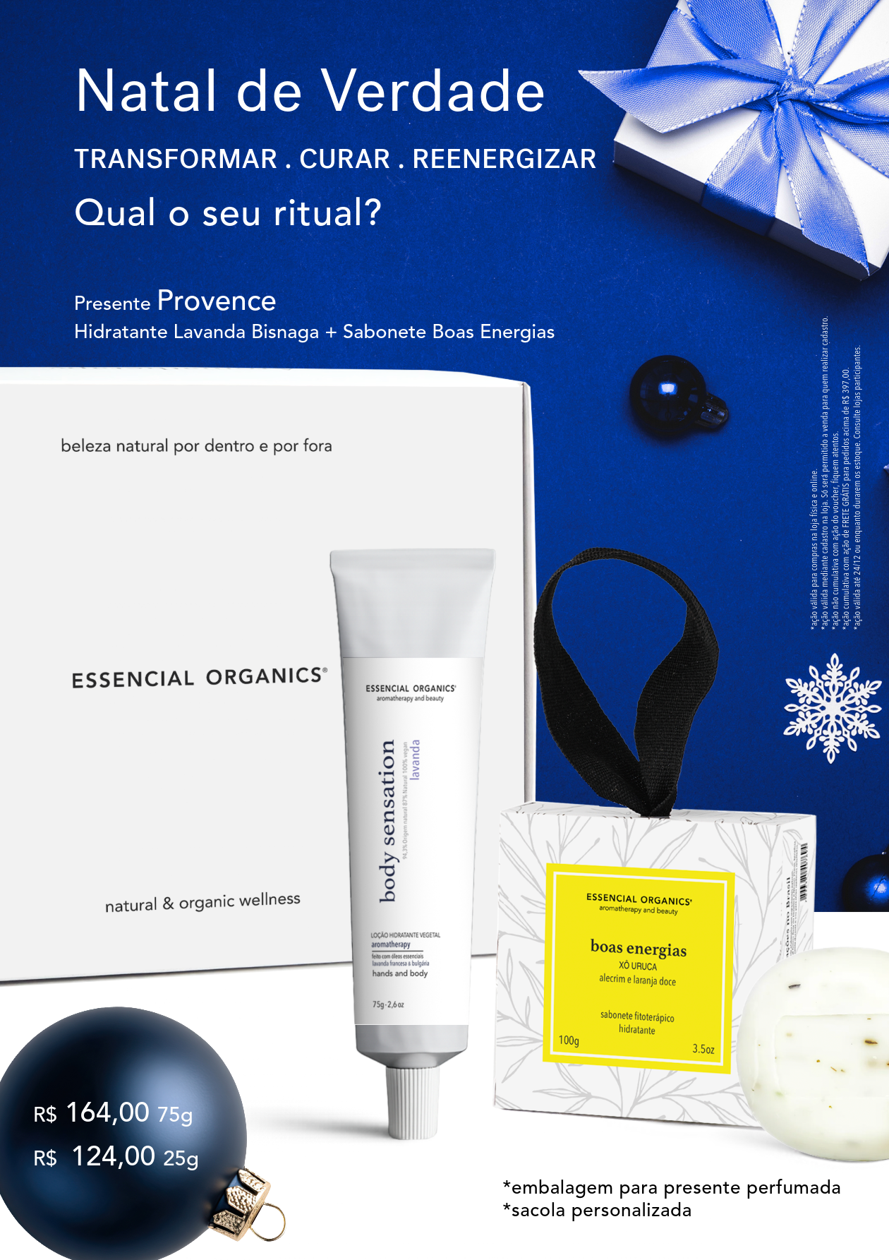 Presente Provence Hidratante lavanda 75g + Boas Energias