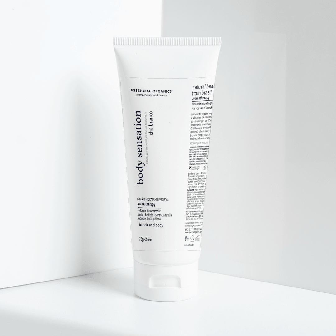 Hidratante Vegetal Chá Branco e Karité 75g essencial organics