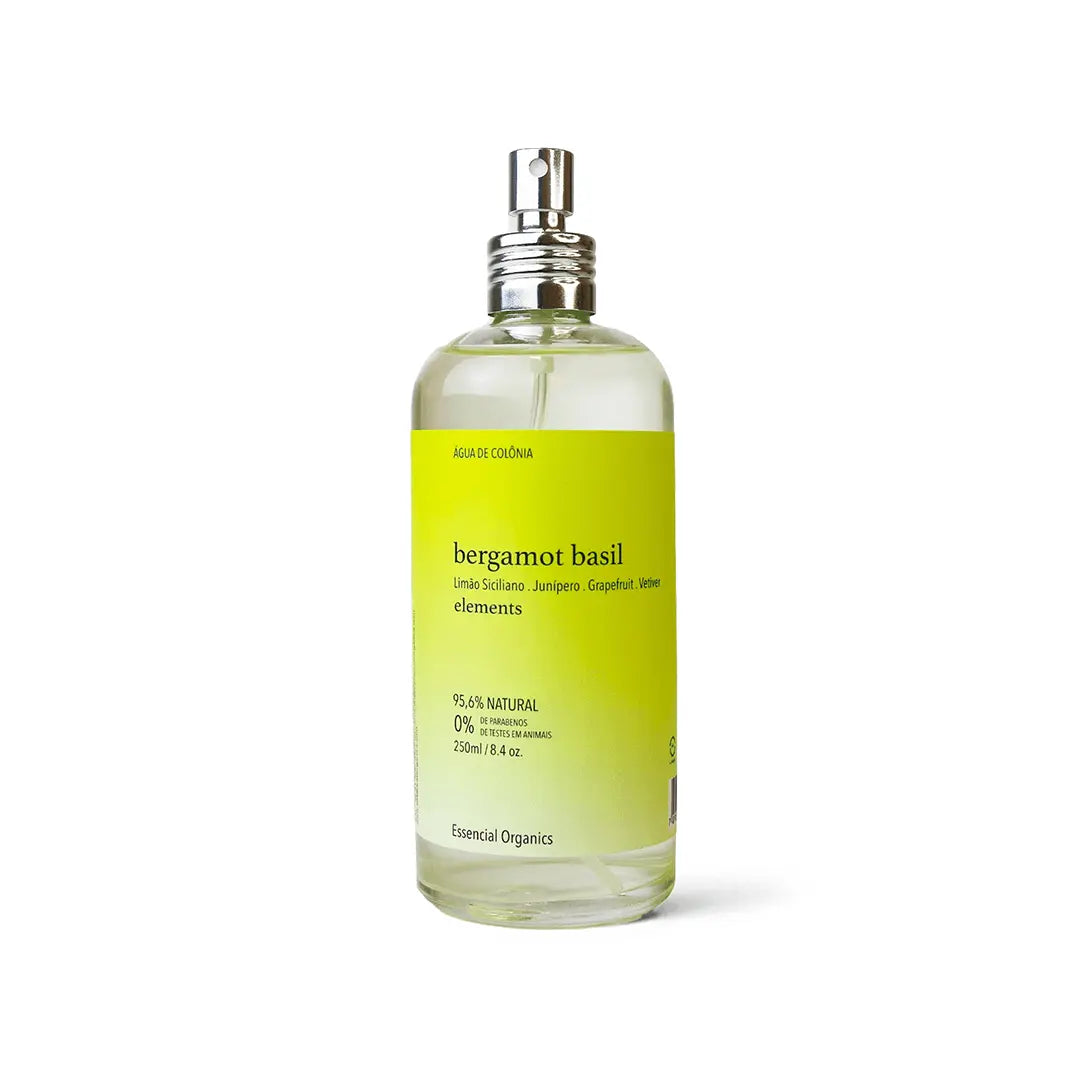 Água de Colônia Bergamot e Basil ELEMENTS essencial organics