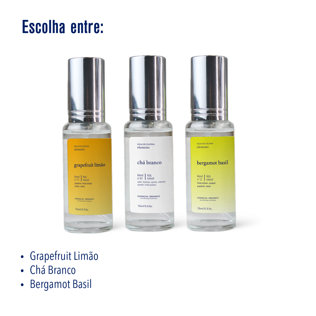 Presente Cuidado Essencial: Àgua de Colônia 15ml + Boas Energias + Hidratante 25g