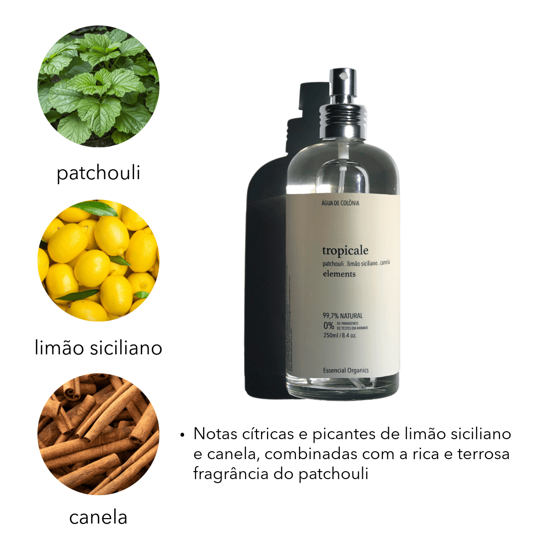 Água de Colônia Tropicale 250ml ELEMENTS essencial organics