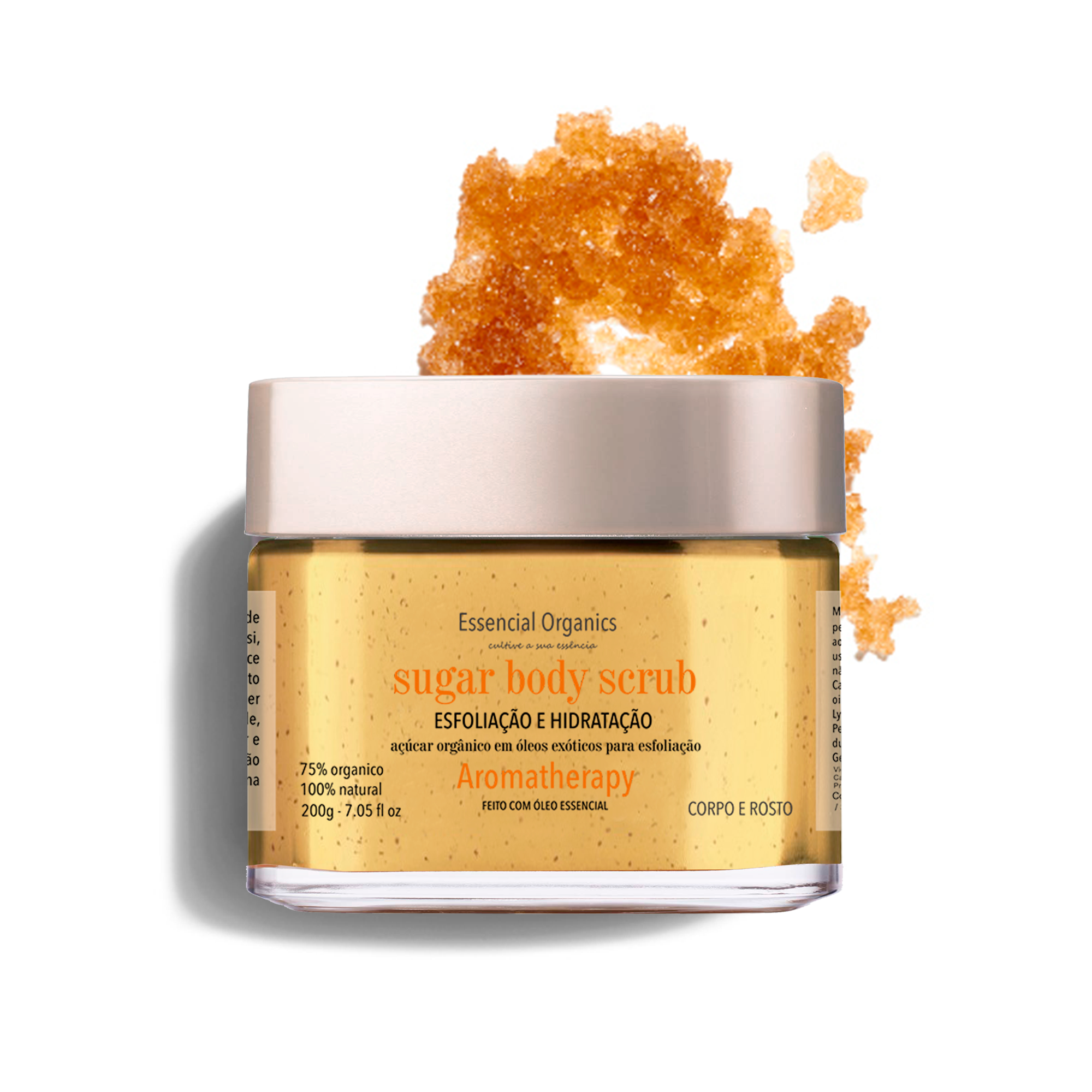 Sugar Body Scrub Orgânico em Óleos Exóticos 200g - Essencial Organics