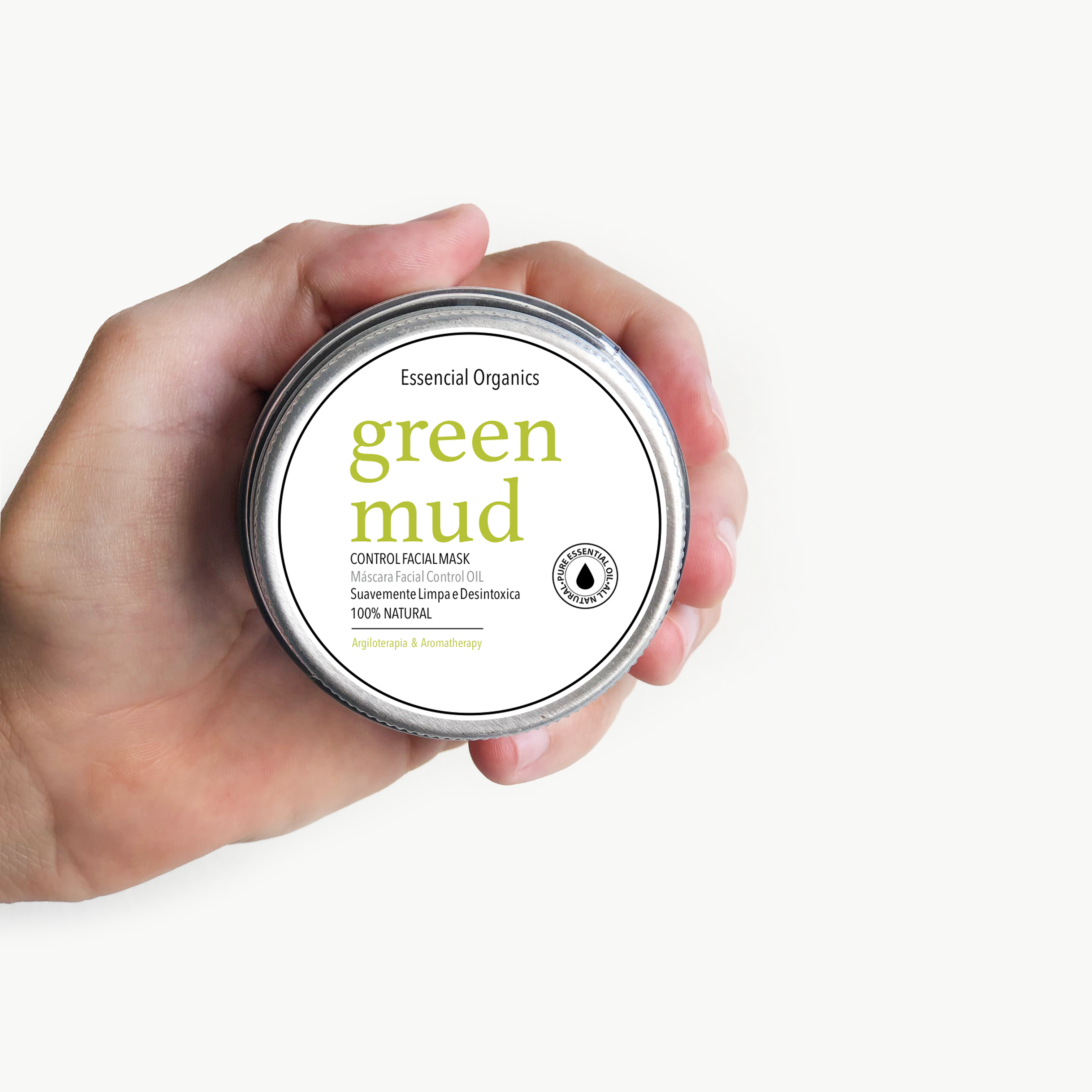 Green Mud Mascara de Argila Verde 100g - Essencial Organics