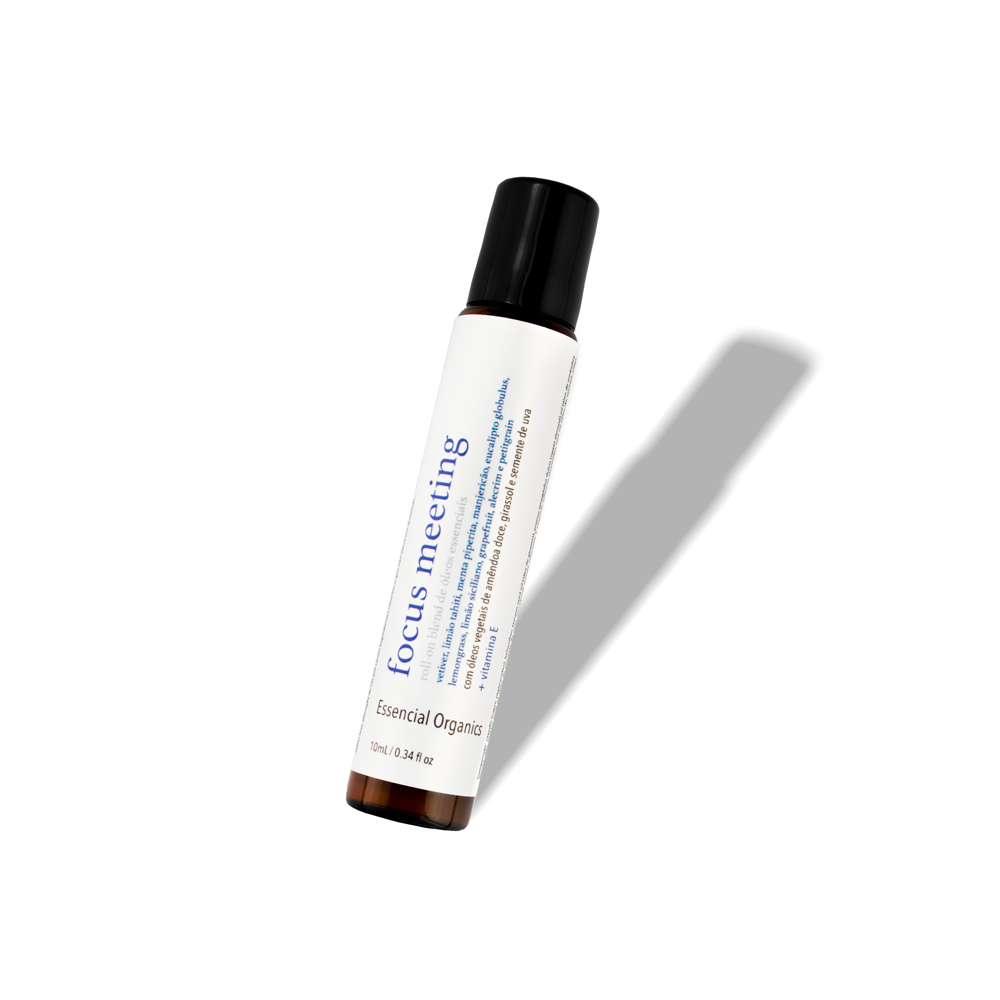 Roll-on Blend de Óleos Essenciais Focus Meeting 10ml essencial organics
