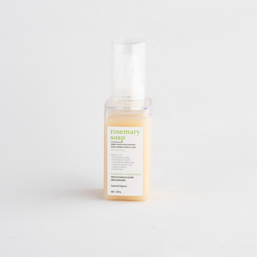 Sabonete Líquido Vegetal Alecrim SULFATE FREE 60ml - Essencial Organics