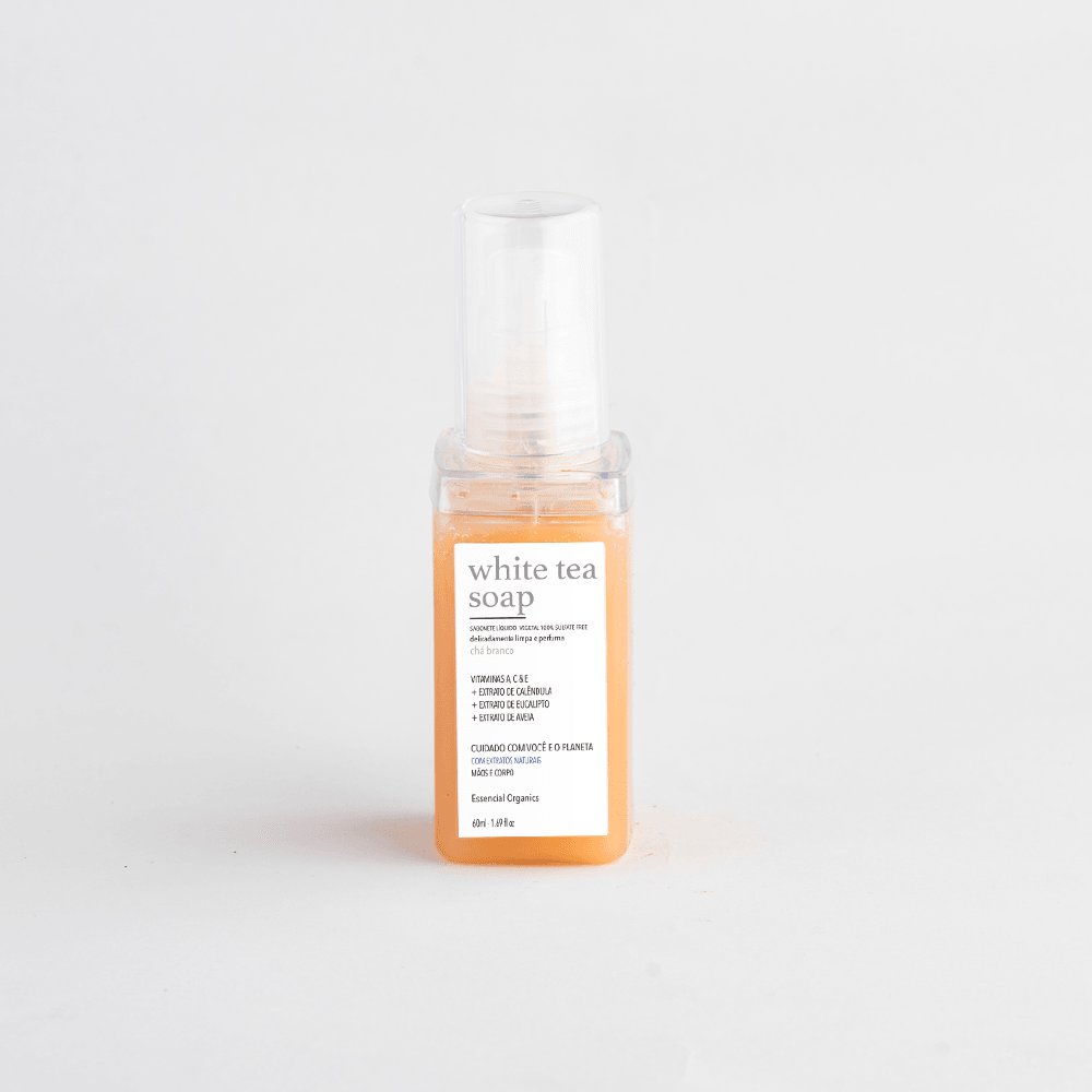 Sabonete Líquido Chá Branco 60ml essencial organics
