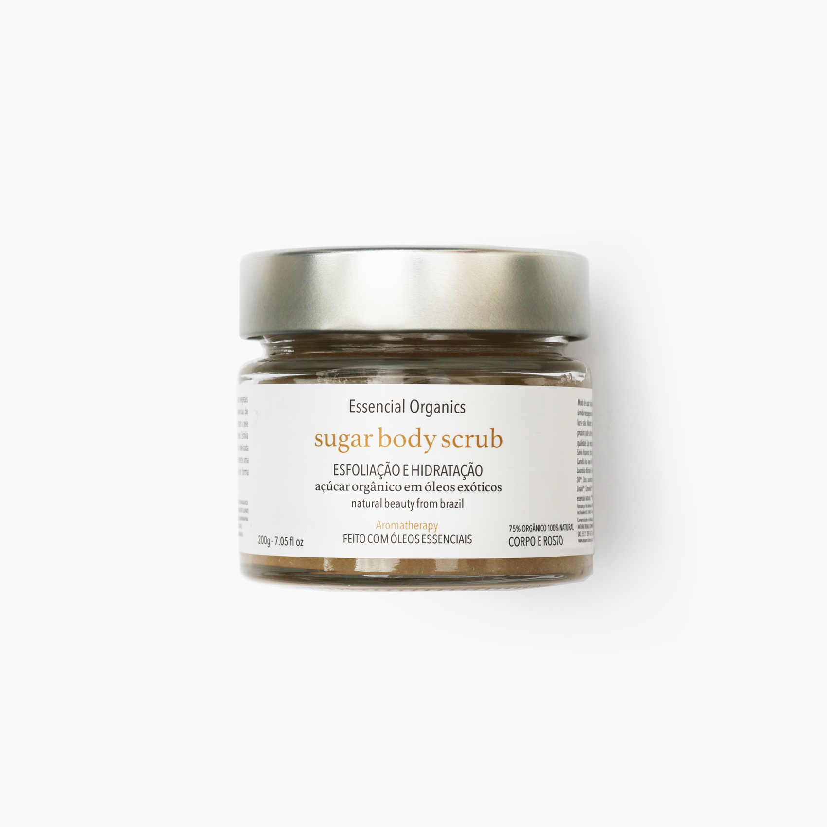 Sugar Body Scrub Orgânico em Óleos Exóticos 200g - Essencial Organics