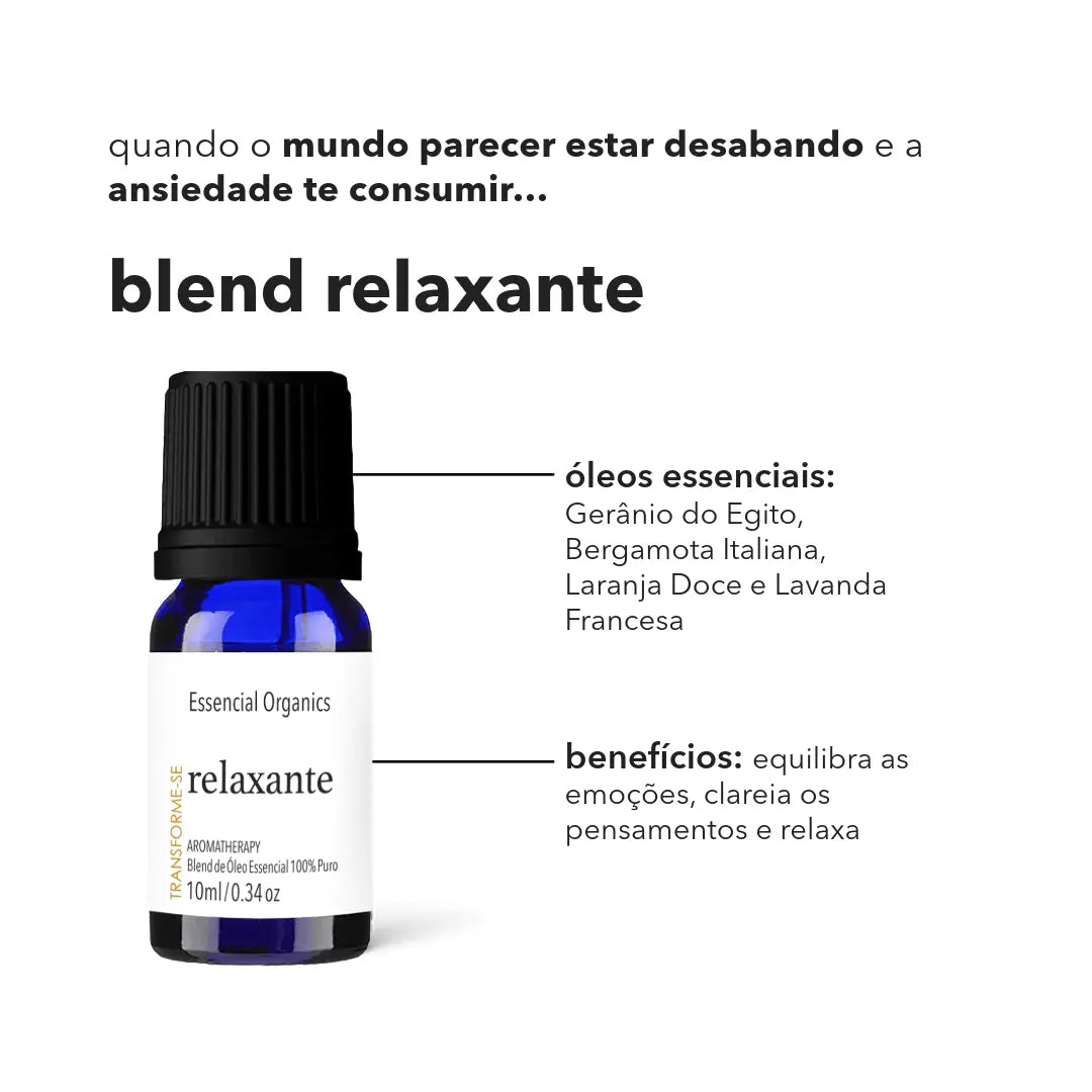 Blend Relaxante de Óleos Essenciais 10ml essencial organics