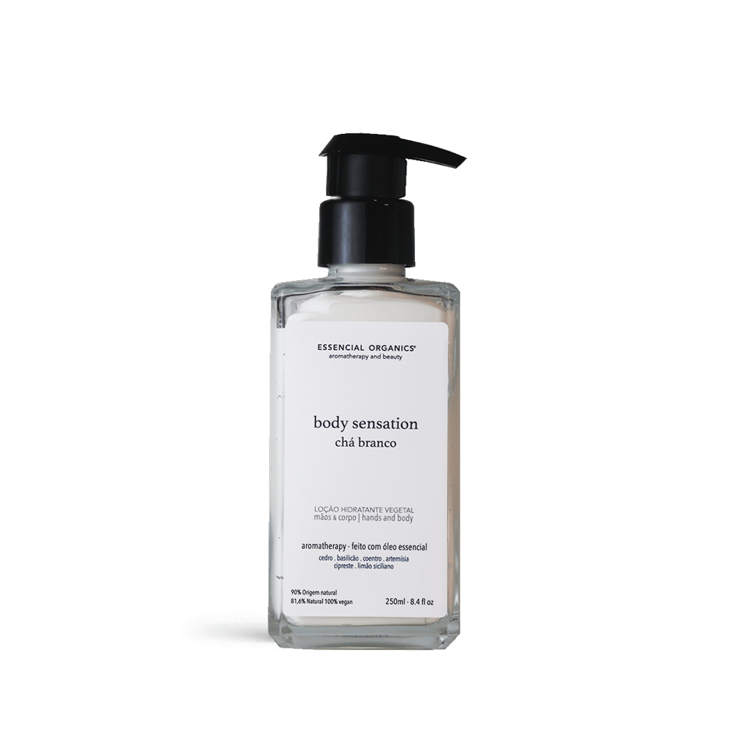 Hidratante Vegetal Chá Branco e Karité 250ml essencial organics