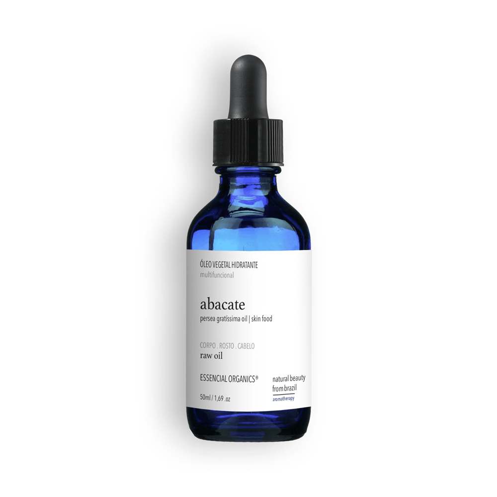 Óleo Vegetal RAW Carreador de Massagem e Banho Abacate 100% 50ml essencial organics