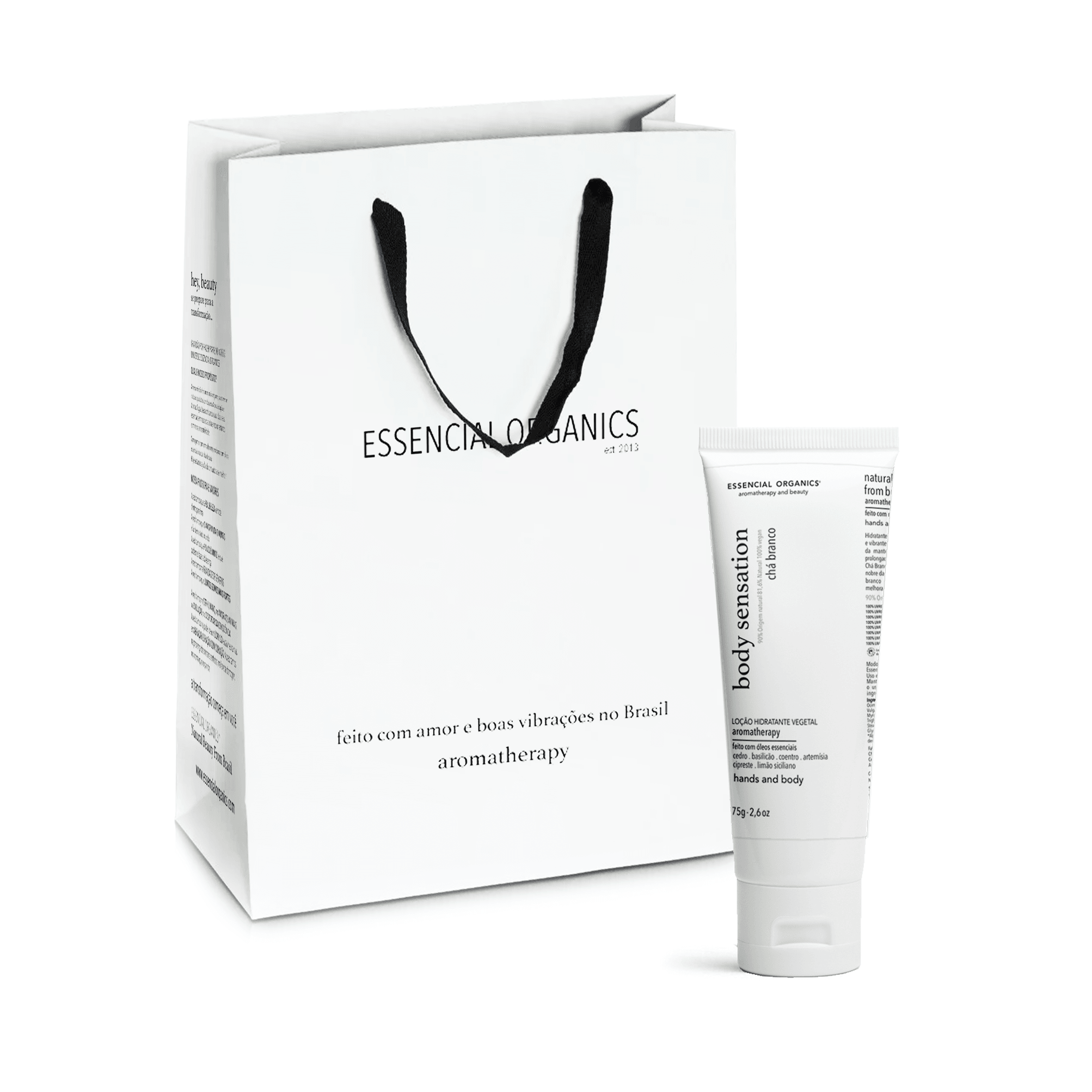 Hidratante Vegetal Chá Branco e Karité 75g essencial organics
