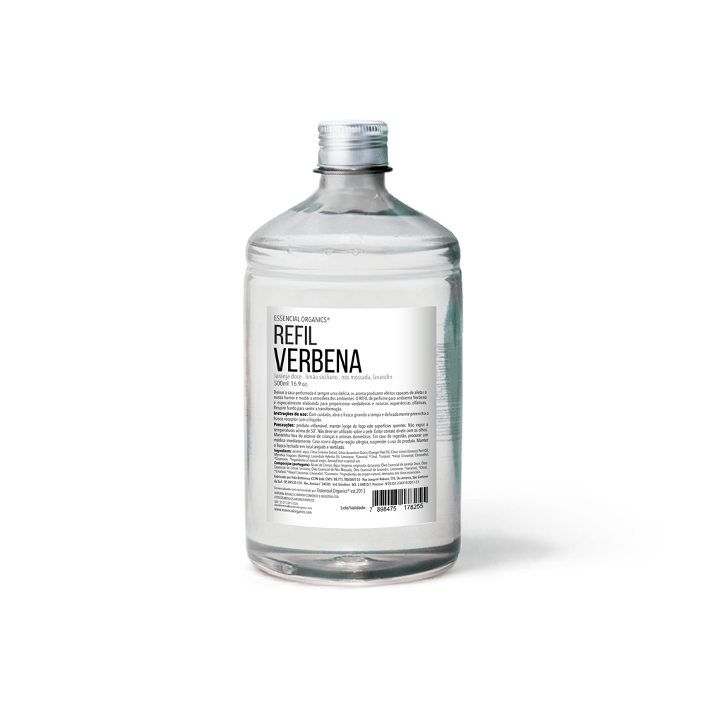 Refil de Perfume para Ambiente Verbena 500ml Essencial Organics®️