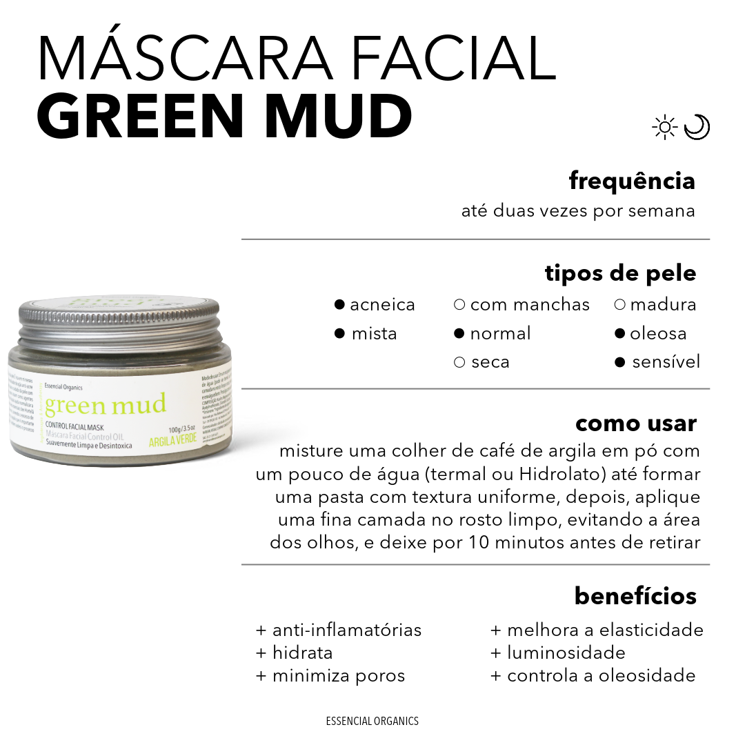 Green Mud Mascara de Argila Verde 100g