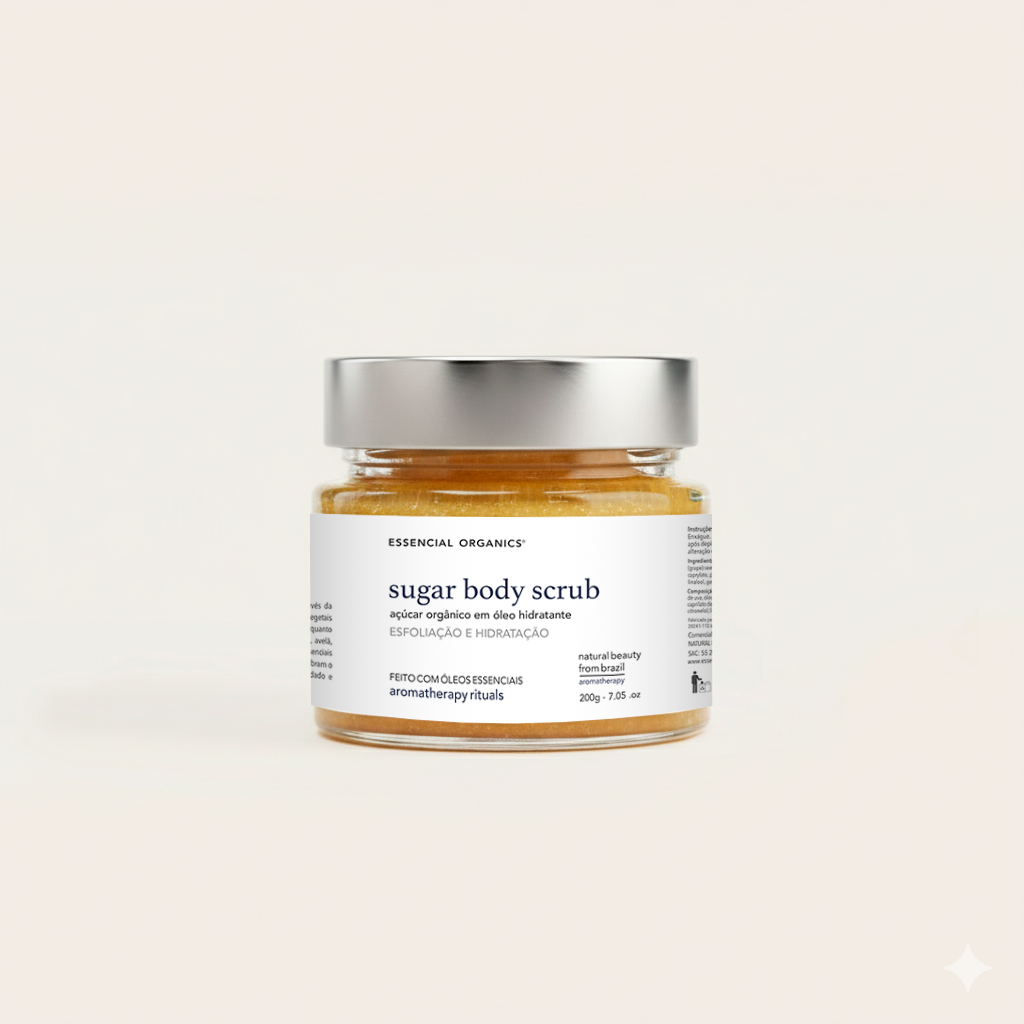 Sugar Body Scrub Orgânico em Óleos Exóticos 200g