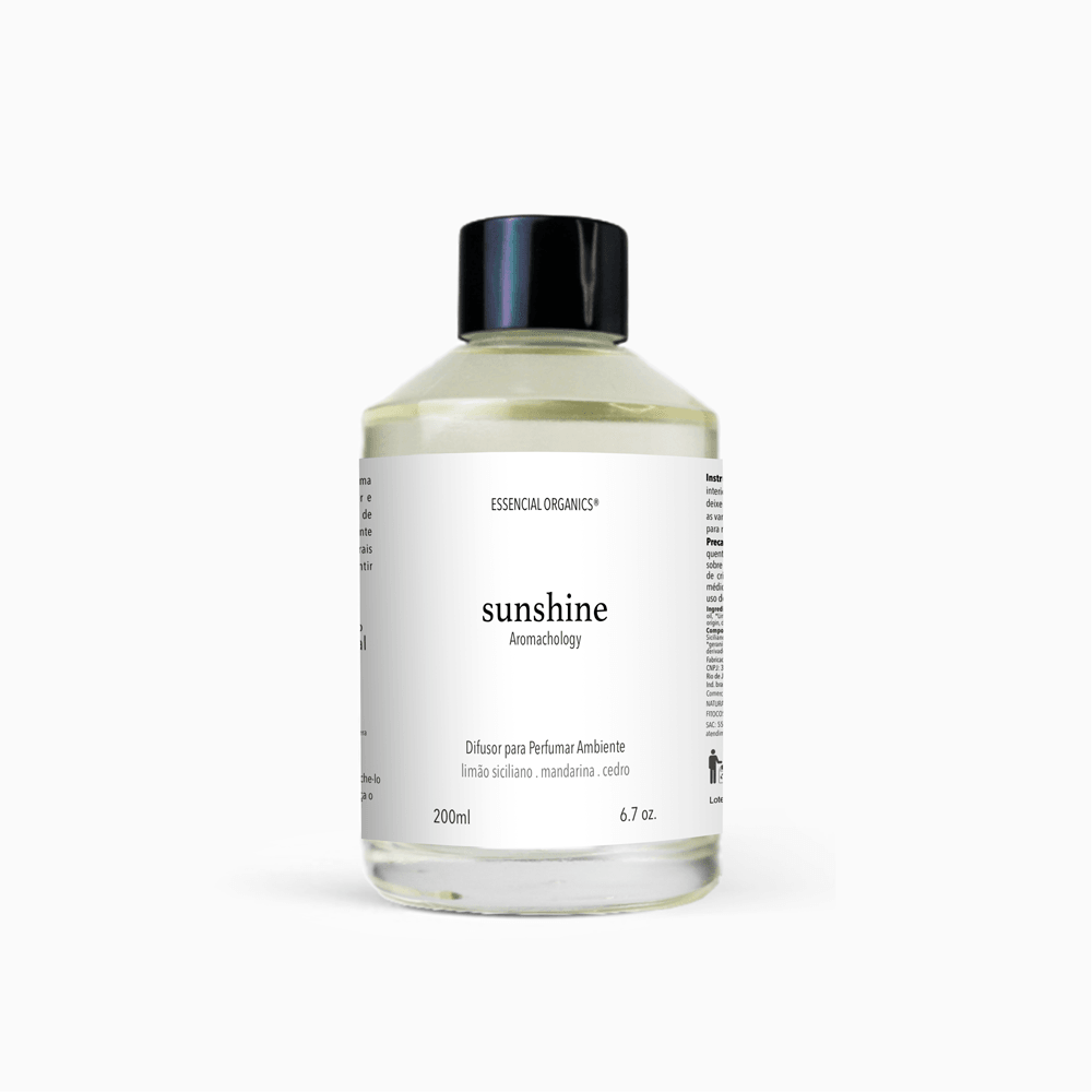 Difusor  de Perfume para Ambiente Sunshine 200ml essencial organics