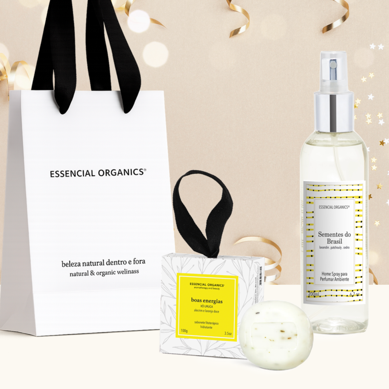 Ritual Limpeza e Prosperidade Home Spray Sementes do Brasil 200ml + Sabonete Boas Energias