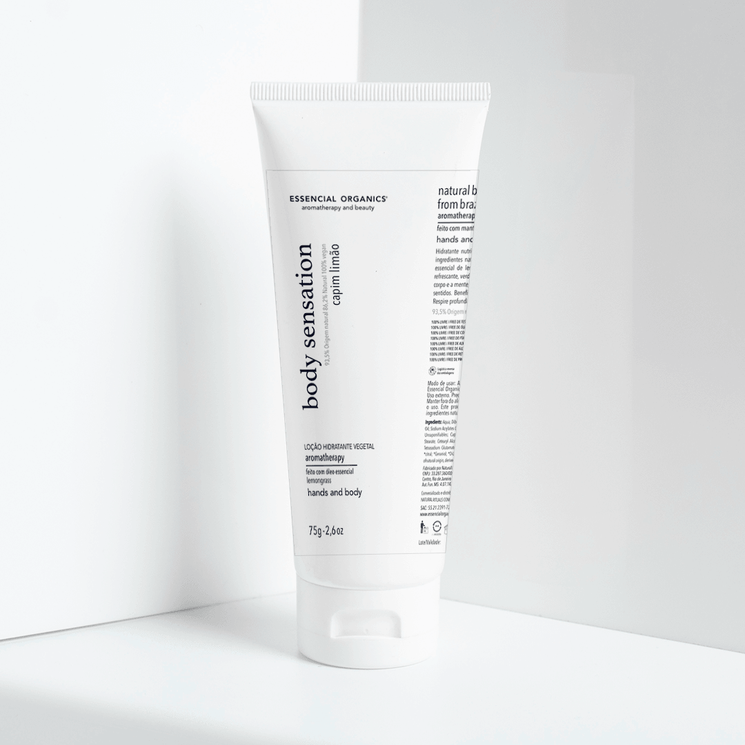 Hidratante Vegetal Capim Limão e Karité Bisnaga 75g ESSENCIAL ORGANICS®️
