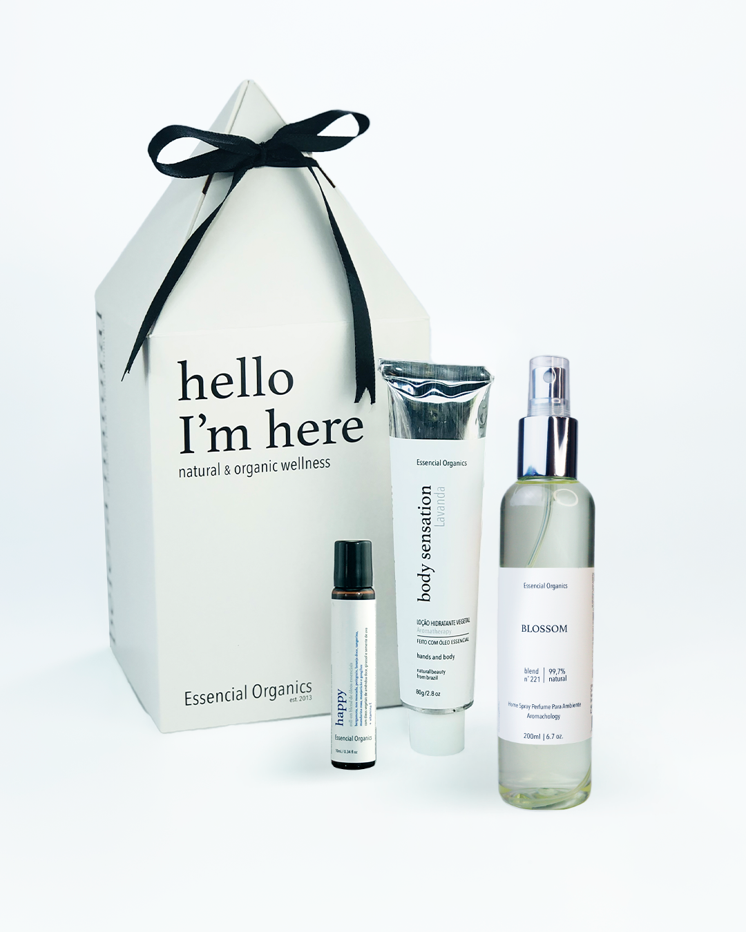 Home Spray Blossom + Hidratante Lavanda 80g + Roll-on Happy