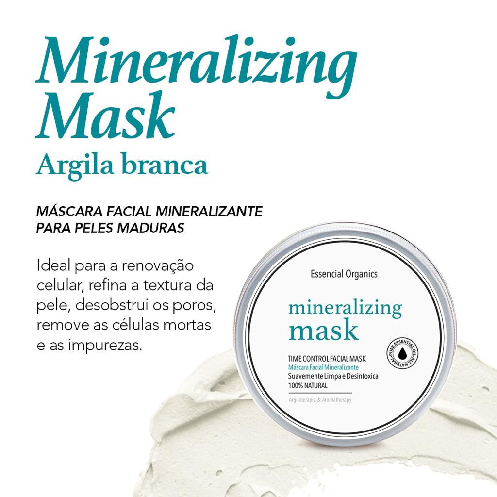 Mascara de Argila Branca Mineralizing Mask 100g - Essencial Organics
