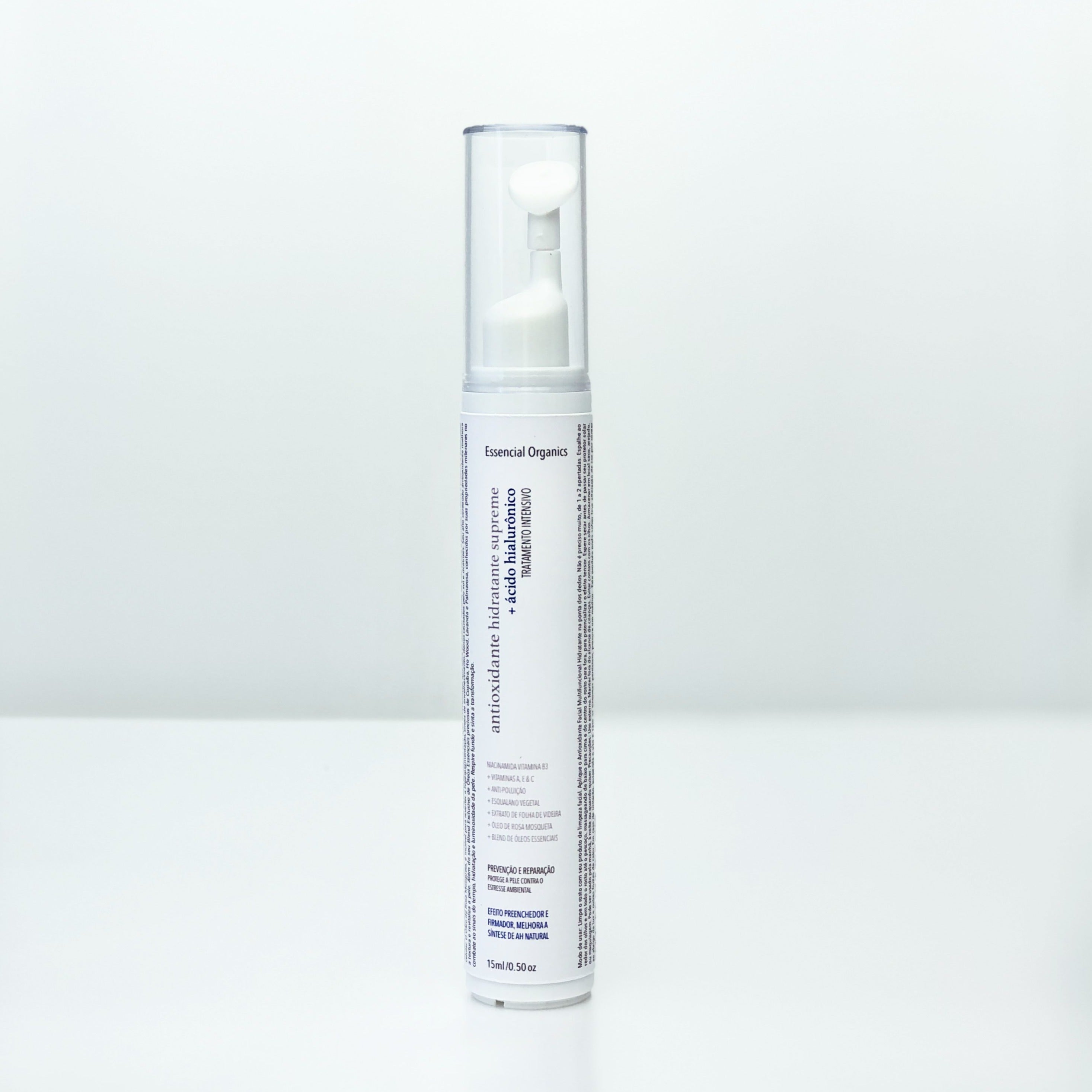 Antioxidante Hidratante Supreme + Ácido Hialurônico 15ml APLICADOR - Essencial Organics