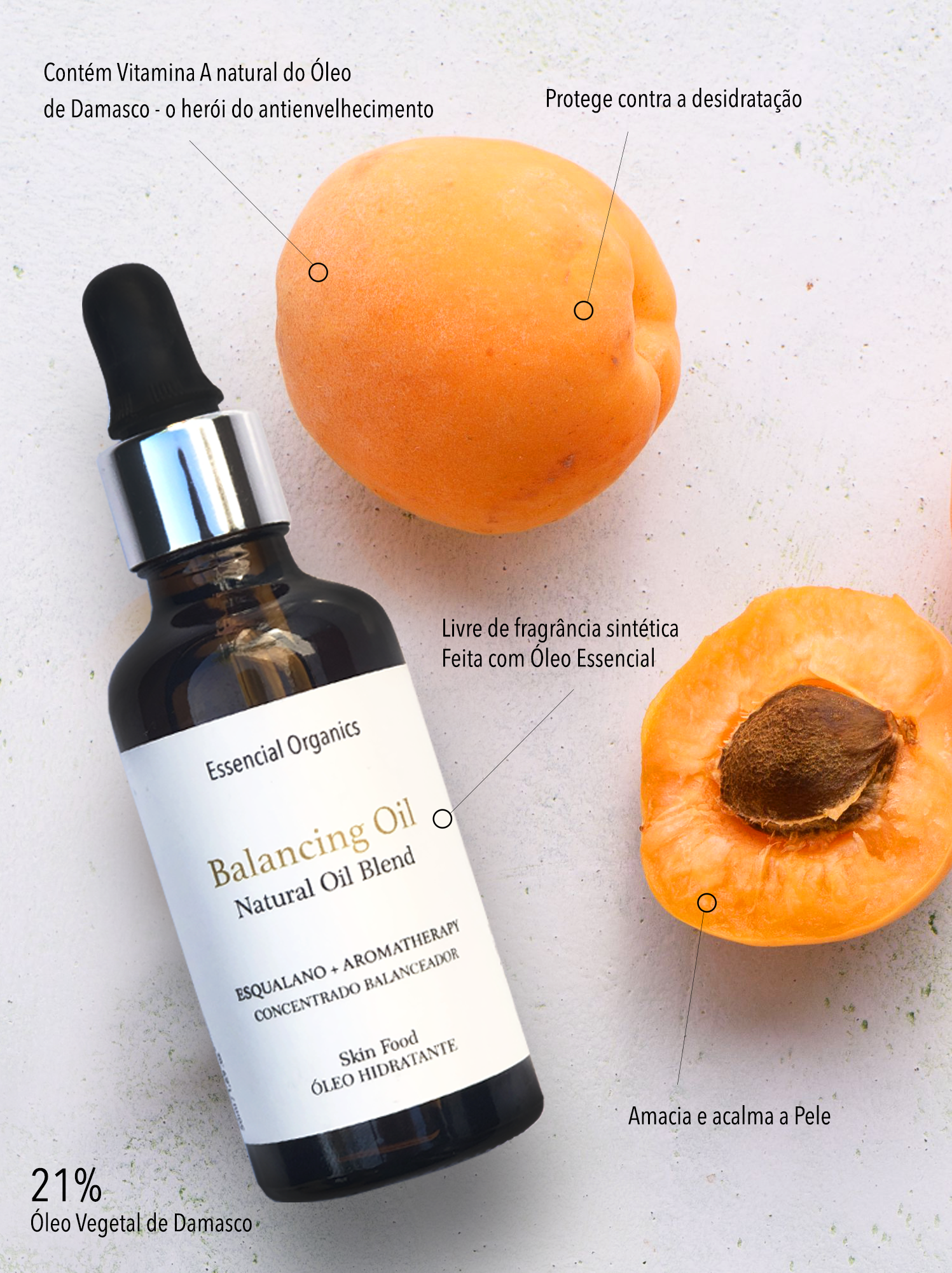 Sérum Balancing Oil Esqualano + Aromatherapy 50ml - Essencial Organics