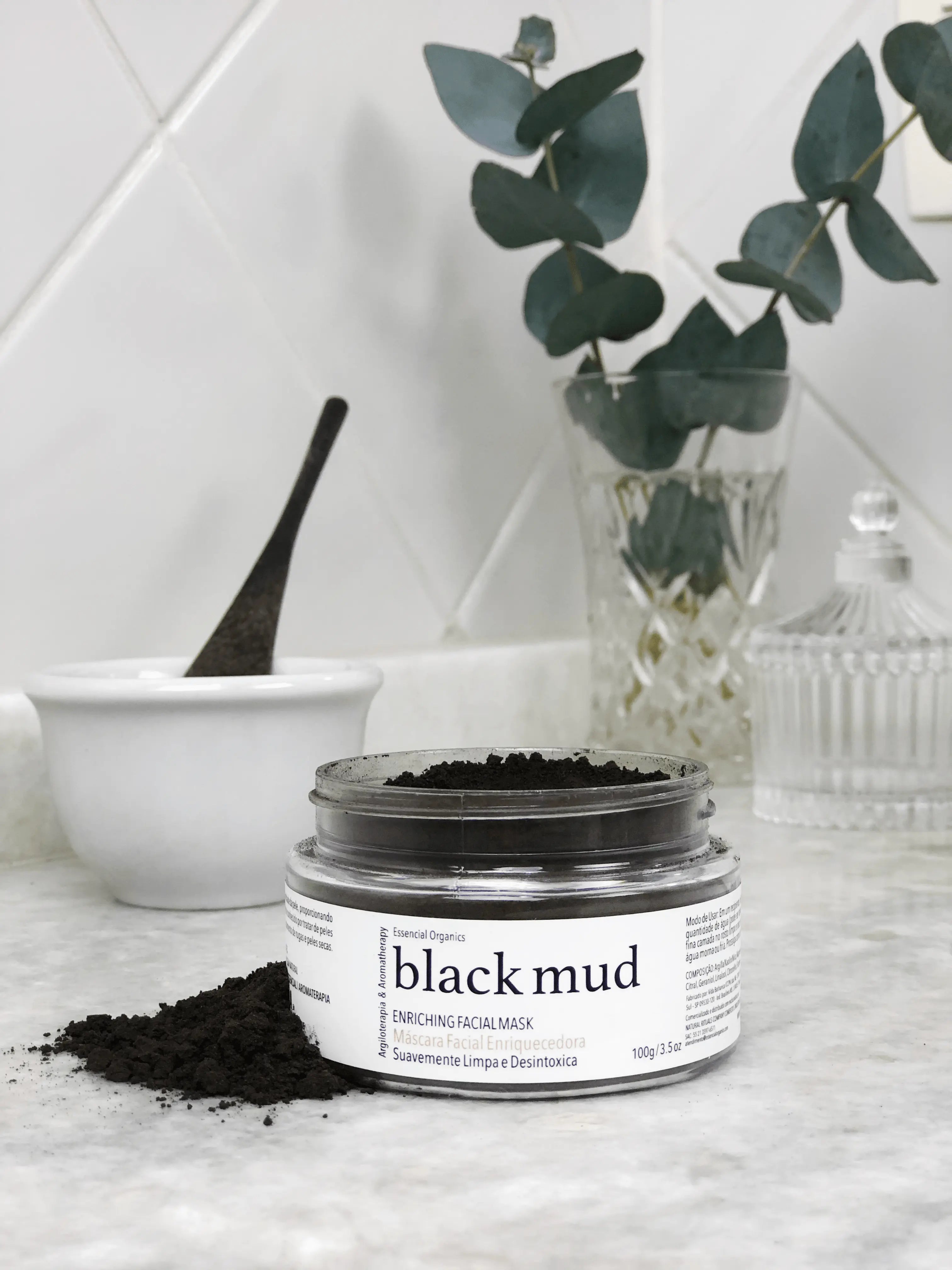 Máscara Facial Enriquecedora Aromatherapy Black Mud 100g - Essencial Organics