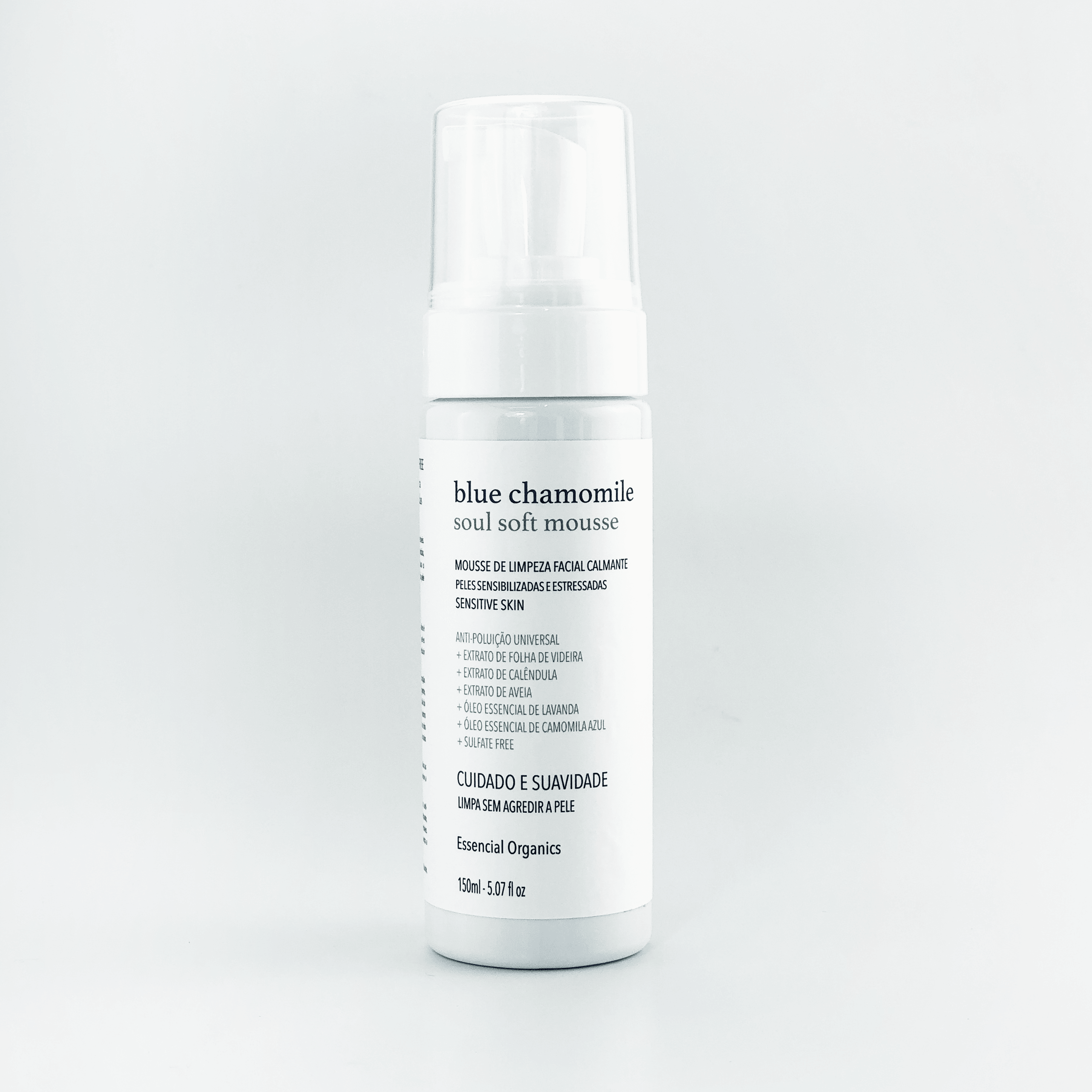 Espuma Facial Blue Chamomile Sensitive Skin 150ml essencial organics