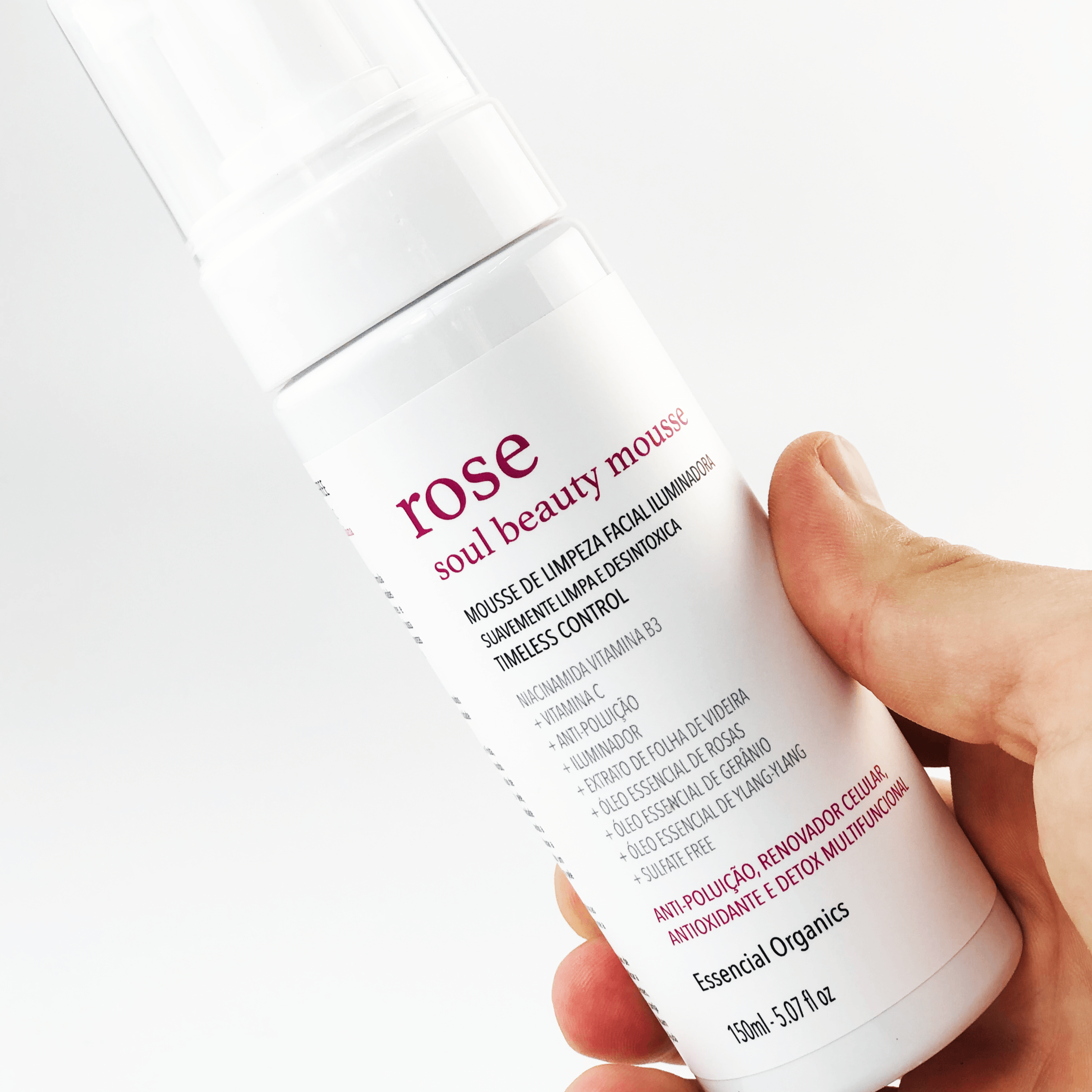 Espuma Facial Rose Timeless control 150ML essencial organics