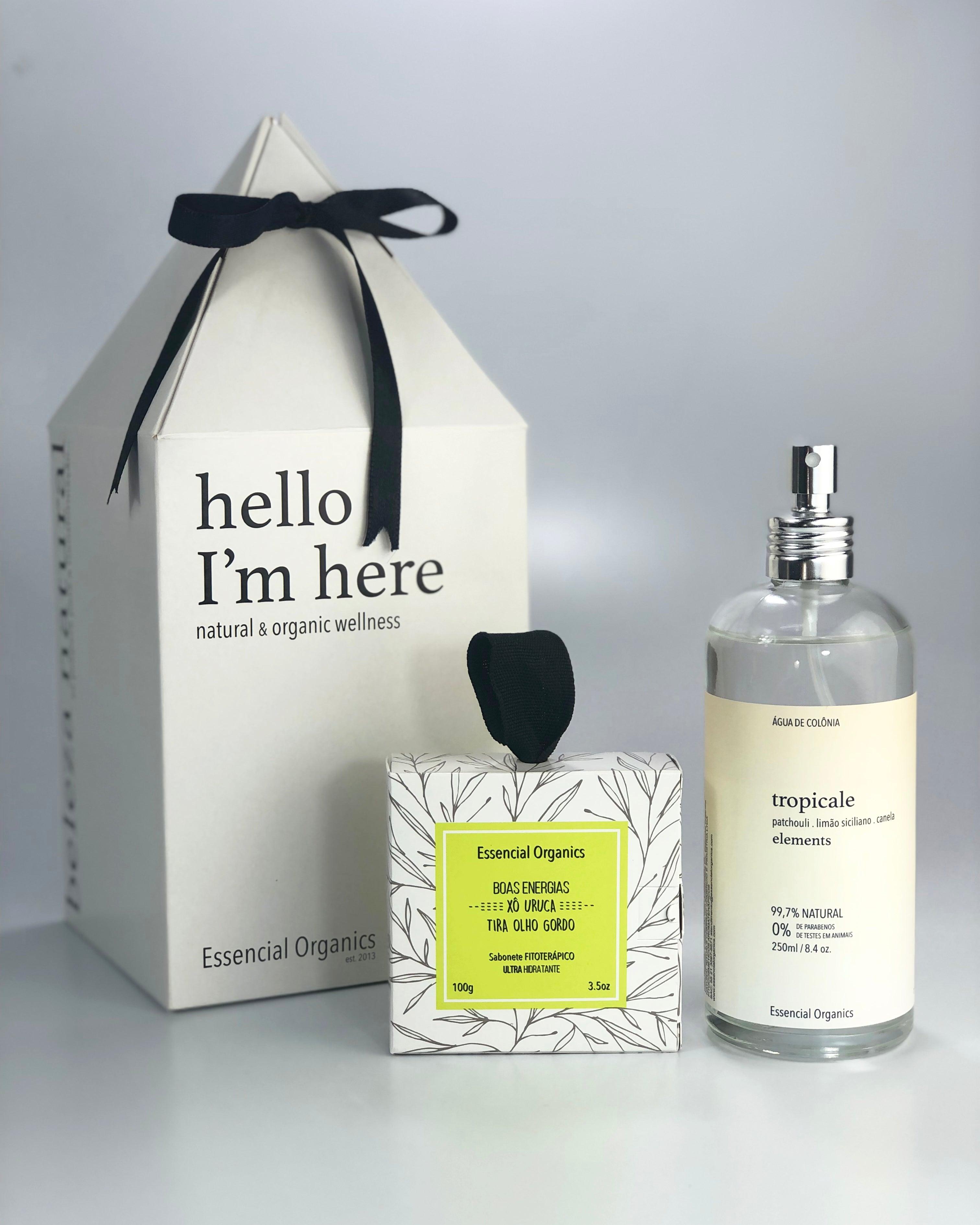 Presente Água de Colônia Tropicale + Sabonete Boas Energias essencial organics