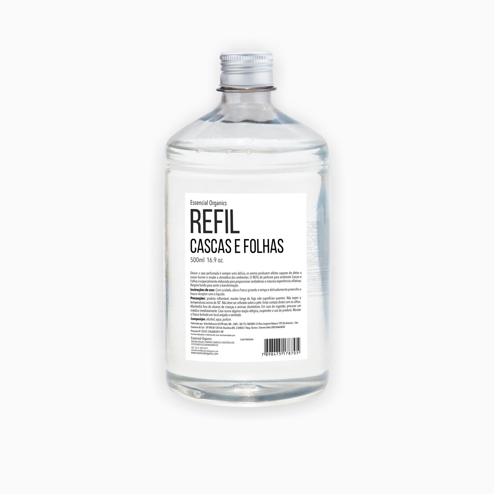 Refil de Perfume para Ambiente Cascas e Folhas 500ml - Essencial Organics