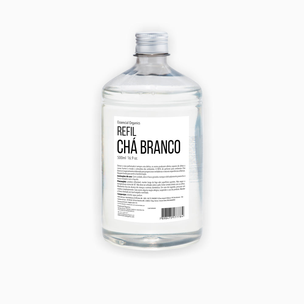 Refil de Perfume para Ambiente Chá Branco 500ml - Essencial Organics